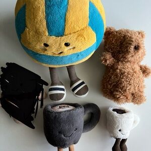 TAKING OFFERS  Toy Set with Blue and Yellow Ball jelly cat